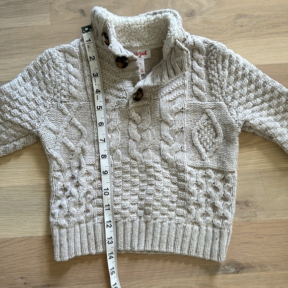 Toddler Boys’ Cat & Jack Cream Cable Knit Sweater - Picture 5 of 5
